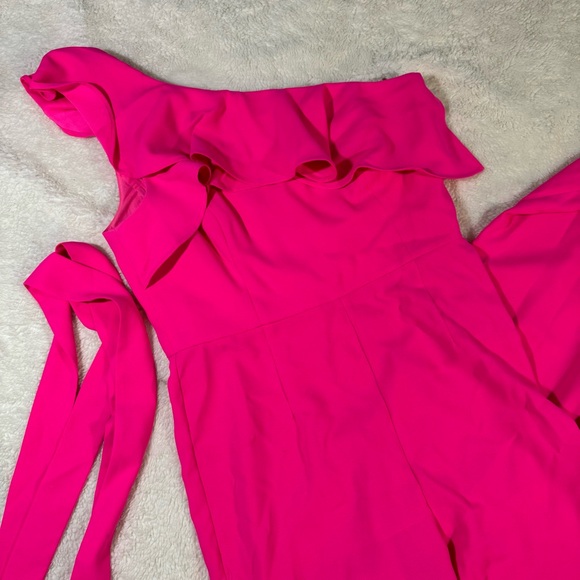 Lilly Pulitzer Lyra One Shoulder Jumpsuit Pink size 12 - Picture 5 of 9